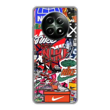 Силиконовый чехол на Realme 12 5G с принтом Найк Nike яркий Силиконовый чехол на Realme 12 5G с принтом Найк Nike яркий
