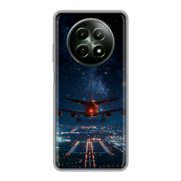 Силиконовый чехол на Realme 12 5G с принтом самолет Силиконовый чехол на Realme 12 5G с принтом самолет