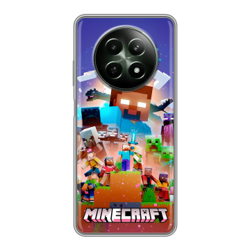 Силиконовый чехол на Realme 12 5G с принтом Майнкрафт Minecraft Силиконовый чехол на Realme 12 5G с принтом Майнкрафт Minecraft