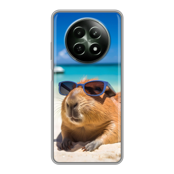 Силиконовый чехол на Realme 12 5G с принтом Капибара