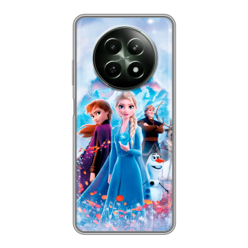 Силиконовый чехол на Realme 12 5G с принтом Холодное сердце Frozen