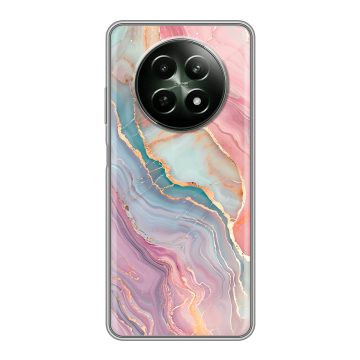 Силиконовый чехол на Realme 12 5G с принтом розовый мрамор