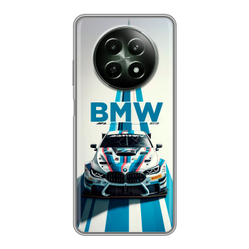 Силиконовый чехол на Realme 12 5G с принтом БМВ BMW Силиконовый чехол на Realme 12 5G с принтом БМВ BMW
