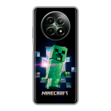 Силиконовый чехол на Realme 12 5G с принтом Майнкрафт Minecraft Силиконовый чехол на Realme 12 5G с принтом Майнкрафт Minecraft
