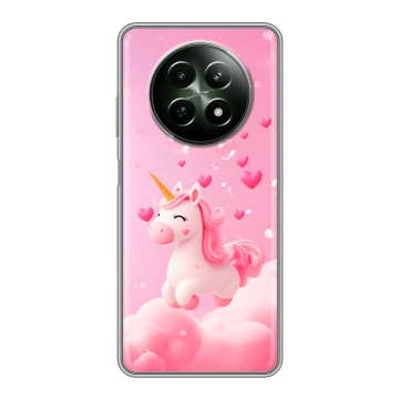 Силиконовый чехол на Realme 12 5G с принтом Единорог