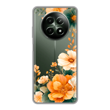 Силиконовый чехол на Realme 12 5G с принтом Цветы принт Силиконовый чехол на Realme 12 5G с принтом Цветы принт