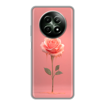 Силиконовый чехол на Realme 12 5G с принтом Розовая роза Силиконовый чехол на Realme 12 5G с принтом Розовая роза