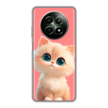 Силиконовый чехол на Realme 12 5G с принтом Розовый котенок Силиконовый чехол на Realme 12 5G с принтом Розовый котенок