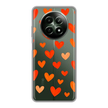 Силиконовый чехол на Realme 12 5G с принтом Сердечки Силиконовый чехол на Realme 12 5G с принтом Сердечки