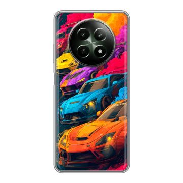 Силиконовый чехол на Realme 12 5G с принтом Тачки Силиконовый чехол на Realme 12 5G с принтом Тачки
