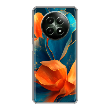 Силиконовый чехол на Realme 12 5G с принтом Цветы Силиконовый чехол на Realme 12 5G с принтом Цветы