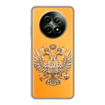 Силиконовый чехол на Realme 12 5G с принтом Герб Флаг России