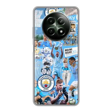 Силиконовый чехол на Realme 12 5G с принтом Man City Манчестер Сити