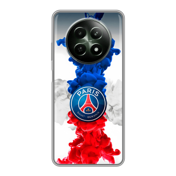 Силиконовый чехол на Realme 12 5G с принтом PSG ПСЖ