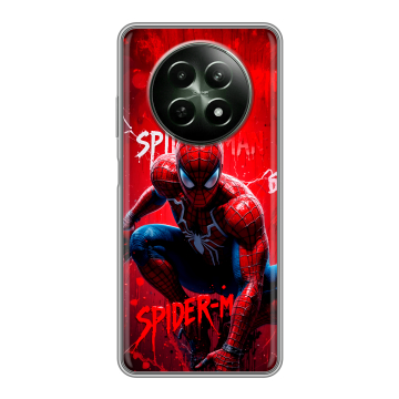 Силиконовый чехол на Realme 12 5G с принтом Spiderman Человек паук Силиконовый чехол на Realme 12 5G с принтом Spiderman Человек паук
