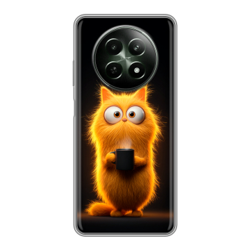 Силиконовый чехол на Realme 12 5G с принтом Смешной кот Силиконовый чехол на Realme 12 5G с принтом Смешной кот