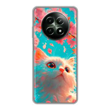Силиконовый чехол на Realme 12 5G с принтом Красивый кот