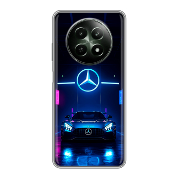 Силиконовый чехол на Realme 12 5G с принтом Mercedes Мерседес