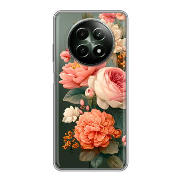 Силиконовый чехол на Realme 12 5G с принтом цветы