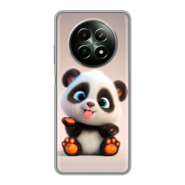 Силиконовый чехол на Realme 12 5G с принтом милая панда Силиконовый чехол на Realme 12 5G с принтом милая панда