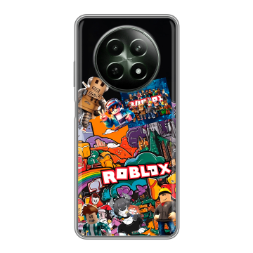 Силиконовый чехол на Realme 12 5G с принтом Roblox Роблокс