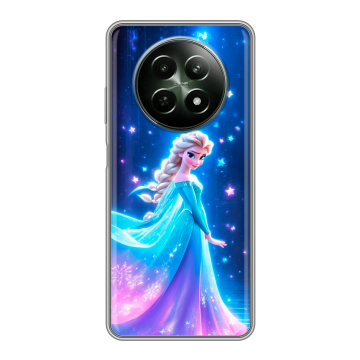 Силиконовый чехол на Realme 12 5G с принтом Холодное сердце Frozen