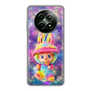 Силиконовый чехол на Realme 12 5G с принтом Labubu Лабубу