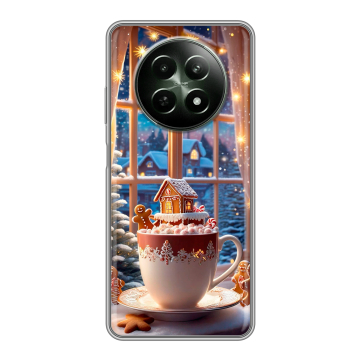 Силиконовый чехол на Realme 12 5G с принтом Новый год Силиконовый чехол на Realme 12 5G с принтом Новый год