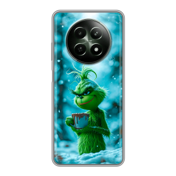 Силиконовый чехол на Realme 12 5G с принтом Новый год гринч Силиконовый чехол на Realme 12 5G с принтом Новый год гринч