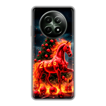 Силиконовый чехол на Realme 12 5G с принтом Новый год Силиконовый чехол на Realme 12 5G с принтом Новый год