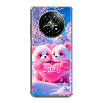 Силиконовый чехол на Realme 12 5G с принтом Новый год Силиконовый чехол на Realme 12 5G с принтом Новый год