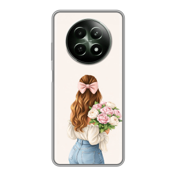 Силиконовый чехол на Realme 12 5G с принтом женский Силиконовый чехол на Realme 12 5G с принтом женский