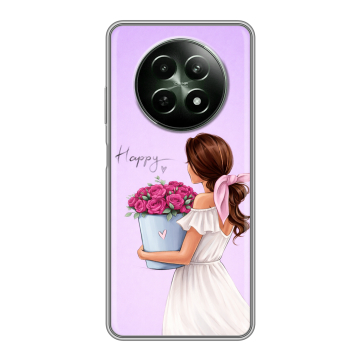 Силиконовый чехол на Realme 12 5G с принтом женский Силиконовый чехол на Realme 12 5G с принтом женский