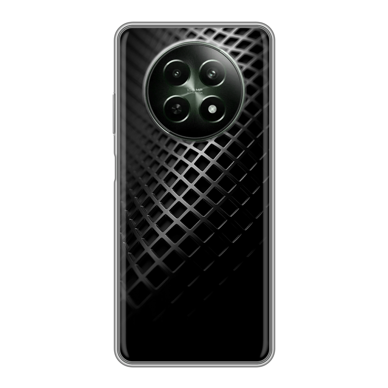 Силиконовый чехол на Realme 12 5G с принтом Текстура металла Силиконовый чехол на Realme 12 5G с принтом Текстура металла