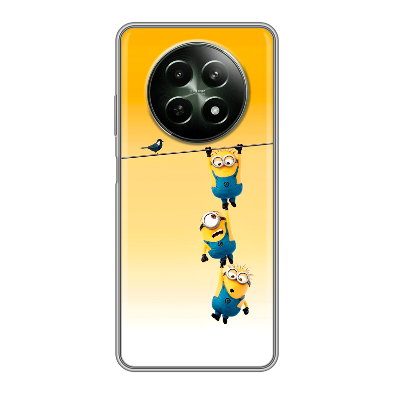 Силиконовый чехол на Realme 12 5G с принтом Миньоны Силиконовый чехол на Realme 12 5G с принтом Миньоны