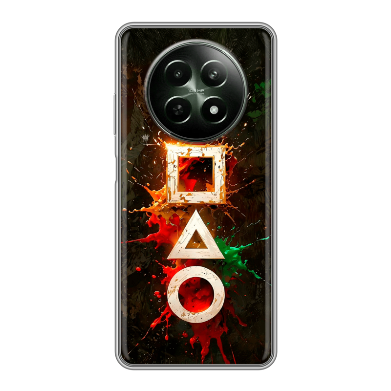 Силиконовый чехол на Realme 12 5G с принтом Squid Game Игра кальмара Силиконовый чехол на Realme 12 5G с принтом Squid Game Игра кальмара