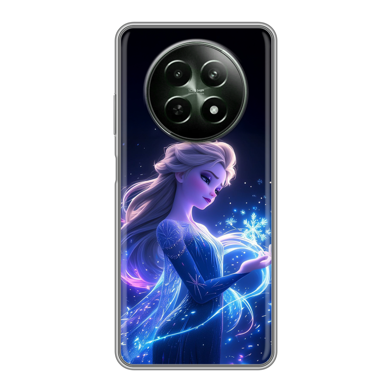 Силиконовый чехол на Realme 12 5G с принтом Холодное сердце Frozen Силиконовый чехол на Realme 12 5G с принтом Холодное сердце Frozen