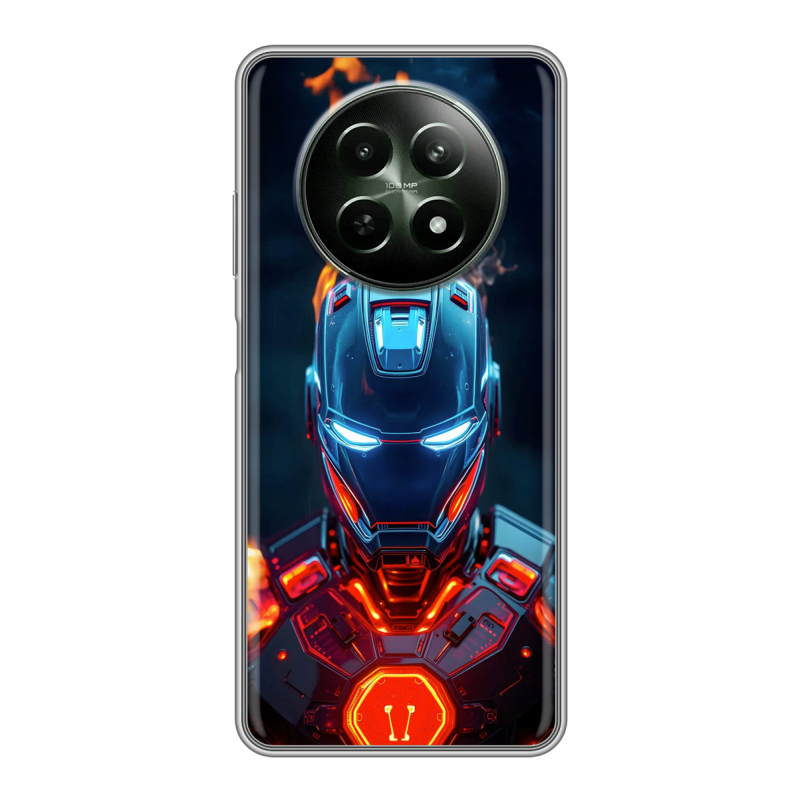 Силиконовый чехол на Realme 12 5G с принтом IronMan Железный человек Силиконовый чехол на Realme 12 5G с принтом IronMan Железный человек