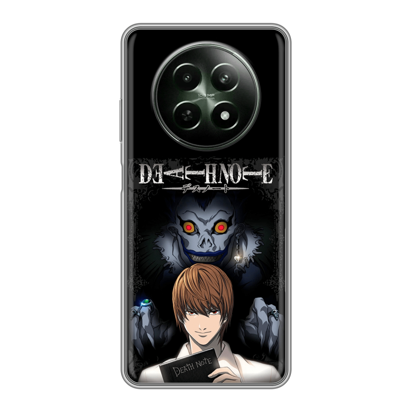 Силиконовый чехол на Realme 12 5G с принтом Death note Тетрадь смерти Силиконовый чехол на Realme 12 5G с принтом Death note Тетрадь смерти
