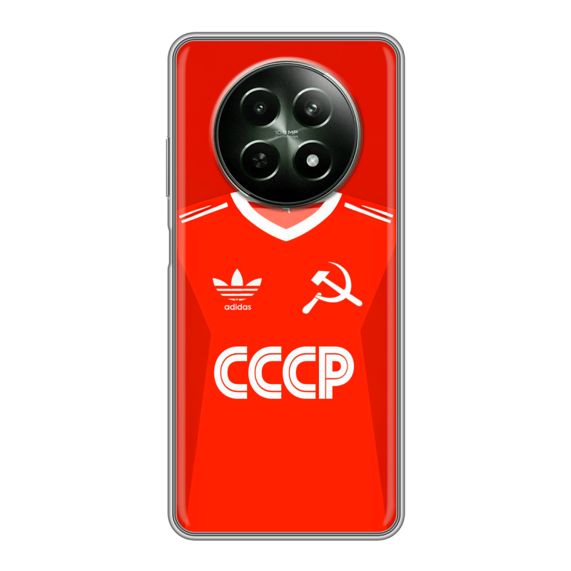Силиконовый чехол на Realme 12 5G с принтом Флаг Герб СССР Силиконовый чехол на Realme 12 5G с принтом Флаг Герб СССР