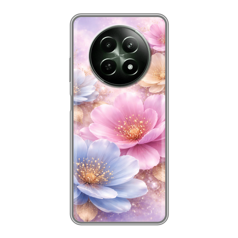 Силиконовый чехол на Realme 12 5G с принтом женский Силиконовый чехол на Realme 12 5G с принтом женский