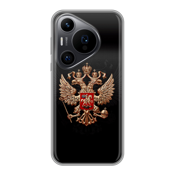 Силиконовый чехол на Huawei P70 Pro с принтом Герб России