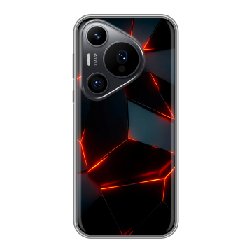 Силиконовый чехол на Huawei P70 Pro с принтом Яркие абстракции