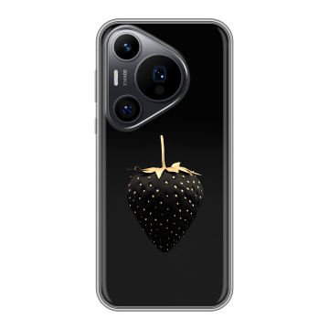 Силиконовый чехол на Huawei P70 Pro с принтом Черная клубника