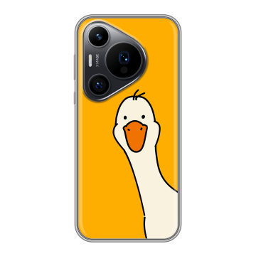 Силиконовый чехол на Huawei P70 Pro с принтом Утка Силиконовый чехол на Huawei P70 Pro с принтом Утка