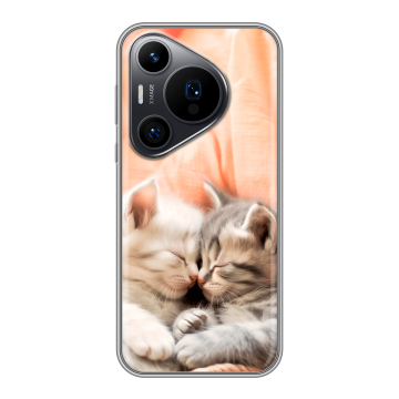Силиконовый чехол на Huawei P70 Pro с принтом Котята Силиконовый чехол на Huawei P70 Pro с принтом Котята