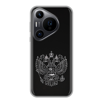 Силиконовый чехол на Huawei P70 Pro с принтом Герб России Силиконовый чехол на Huawei P70 Pro с принтом Герб России