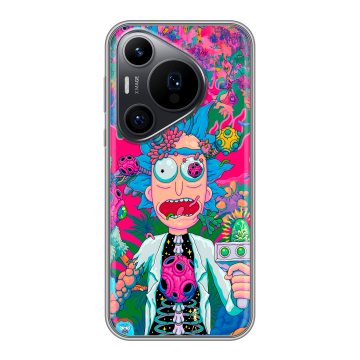 Силиконовый чехол на Huawei P70 Pro с принтом Рик и Морти Rick Morty Силиконовый чехол на Huawei P70 Pro с принтом Рик и Морти Rick Morty