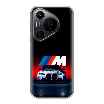 Силиконовый чехол на Huawei P70 Pro с принтом БМВ BMW