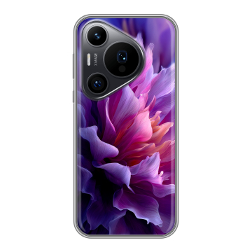 Силиконовый чехол на Huawei P70 Pro с принтом женский цветы
